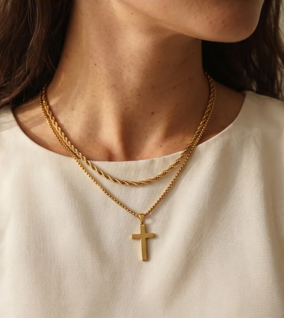 The Double Cross Necklace